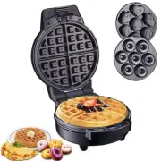Donut Maker, 3 in 1 Electric Cartoon Snack Cake Machine，Waffle Sandwich Detac...