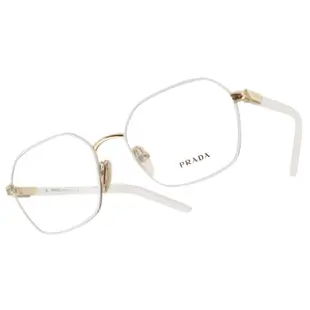 PRADA 光學眼鏡 VPR55Y LFB1O1-51mm 復古多邊金屬框 - 金橘眼鏡