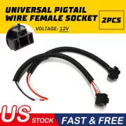 Wire Pigtail Female P A 9003 HB2 H4 Two Harness Head Light Bulb Connector Socket (for: Volkswagen)