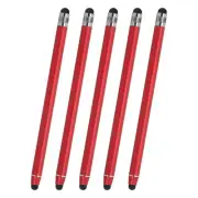 5 Pcs Stylus Pen for Touch Screen, 2 in 1 Universal Capacitive Stylus, Red