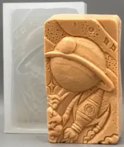 SPACESHIP SILICONE MOLD for soap making resin plaster clay gypsum ROCKET