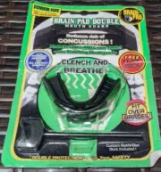 BRAIN PAD DOUBLE MOUTH PIECE MOUTHGUARD REDUCE CONCUSSIONS! Ages 11 & Under