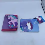 Lot Of 2 Items-Stephen Joseph Girl's Unicorn Wallet Pink & Unicorn Coin Purse