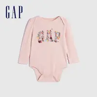 在飛比找蝦皮商城優惠-Gap 嬰兒裝 Logo純棉印花圓領長袖包屁衣 布萊納系列-