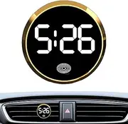 Small Dashboard Clock - Digital Dashboard Clock | Small Novelty Interior Car Watch | Digital Touch Screen Round | Stylish Appearance Accessories for, Sedan Car, RV, Truck