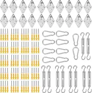 Shade Sail Hardware Kit Solid Stainless Steel Sunshades Canopy Installation Kit Versatile Shades Awning Kit Convenient Awning Attachment Adjustable Shade Sails Installation Kits for Gardens (01)