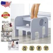 Multi-Functional Kids Step Stool - Elephant Shape, Smooth Edges, Easy to Move