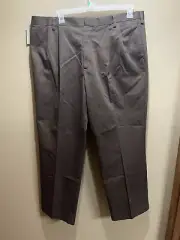 Dockers Pants Mens 42X30 Brown D3 Classic Fit Pleated Dress Pants NEW