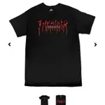 🔥正品THRASHER BLOOD DRIP LOGO FLAME TEE 火焰 字母 短袖T恤 潮流滑板 萬聖節 黑紅