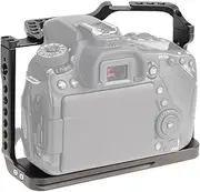 Camera Cage for 70D 80D 90D, Full Aluminum Alloy Protective Video Rig with 1/4 3/8 Inch Threaded Hole Cold Shoe Mount, Arca Port for Tripod Head