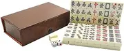 Abaodam 1 Set Tile Mahjong Sets Chinese Mahjong Game Playthings Kit Dices Travel Game Toy