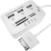 Memory Card Reader and USB-hub for Samsung Galaxy Tab supports SD MMC MS M2 silv