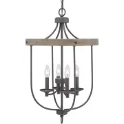 Progress Lighting P500157 Graphite Gulliver 4-Light 17"W Taper Candle Pendant