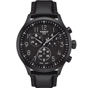 TISSOT 天梭 官方授權 韻馳系列 Chrono XL計時手錶 送禮首選-黑/45mm T1166173605200