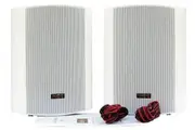 E-Lektron EWL5P White 5" inch 250W Bookshelf Speaker Pair Wall Bracket 2 Way Stereo DJ PA