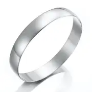 Extra Wide 925 Sterling Silver Plated Large Plain Bangle Women's - USA Made
