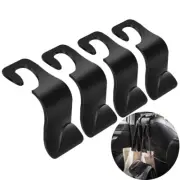 Car Seat Headrest Hooks Back Seat Organizer Hooks for Purse Bags Grocery, 4 Pack