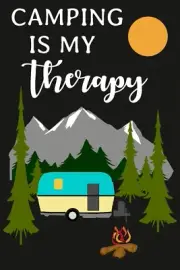 STENCIL ITEM 8877 AK 12"x18"-CAMPING IS MY THERAPY- REUSABLE STENCILS
