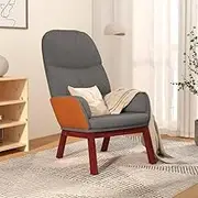 Light Grey Fabric Relaxing Chair - Modern Living Room Recliner, Padded Lounge Chairs for Small Spaces, Single Sofa Seat