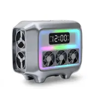 Bluetooth Speaker Stereo Loudspeaker Pad Led Light Alarm Clock Fast3822