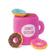 ZippyPaws Zippy Burrow Coffee and Donutz Interactive Squeaker Dog Toy