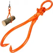 VEVOR Log Skidding Tongs, 18 inch 2 Claw Log Lifting Tongs, Heavy Duty Steel Lumber Skidding Tongs, 772 lbs/350 kg Loading Capacity, Log Lifting, Hand
