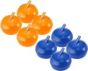 ａ aternee 8Pcs Tabletop Curling Game Mini Tabletop Games Replacement Sliding Bead Game Tabletop Curling Pucks for Family Travel Dorm Friend Sports