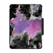 iPad Pro 11-inch (M4) Impact Folio Case Black white gold pink purple watercolor nebula painting
