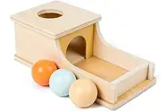 HENGYAN Edition Montessori Toys for Babies 6-12 Months Object Permanence Box Wooden Ball Drop Toy Play for 6 Month 1 2 3 Year Old Toddlers Infant Early Age Toy