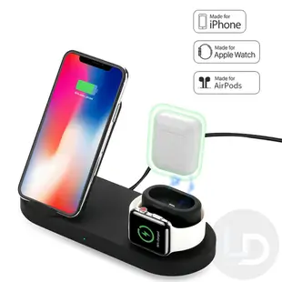 三合一無線充電器 台灣NCC認證 Qi無線充電器智能快充apple watch AirPods iPhone13 14