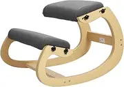 Swing Kneeling Chair,Ergonomic Posture Correction, Solid Wood Frame & 258lbs Capacity – Rocking Knee Chair for Office, Home & Classroom