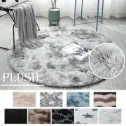 Floor Round Fluffy Rug Living Room Bedroom Extra Soft Shaggy Carpet Coffee Table
