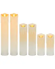Everlasting Glow S/6 B/O Lit Spooky Candles