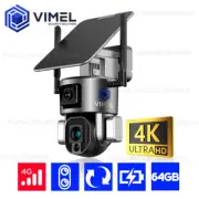 24/7 4G Dual Solar Security Camera 64GB ULTRA HD 4K LIVE VIEW Smart Phone PTZ