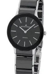 Jacques Lemans 1-1856A Black Stainless Steel Womens Watch