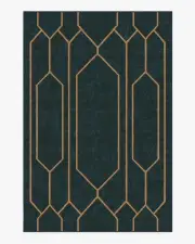200' x 290' | Machine Washable Runner Rug | Kid & Pet Friendly | Indoor Rug | Bryant Marine Blue & Gold Flatwoven Rug by The Hiltons | Ruggable