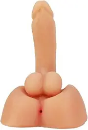 Silicon Realistic Masturbator and Dong Sex Toy Love Doll Penis Ass w Balls Dildo Penis Cock