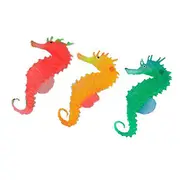 Catzon 3 Pcs Cute Glow In The Dark Luminous Silicone Simulation Seahorse For Aquarium Decor