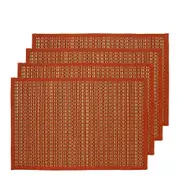 4pc J. Elliot Juno 33x48cm Placemat Dining Desk Straw Mat Tableware Bombay Brown