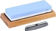 Tongke Premium Whetstones Knife Sharpening Stone Kit 2 Side Grit 1000/6000 Knife Sharpener- Nonslip Bamboo Base & Angle Guide
