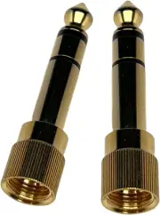 2-Pack 1/4" Stereo Phone Screw-On Adapter - Male 1/8" to Male 1/4" - 3.5Mm Stere