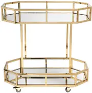 Luxe Living Brooklyn Drinks Trolley in Gold