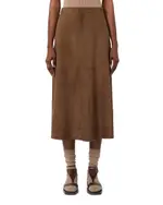 Max Mara Leather Midi Skirt