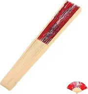 Ciieeo Traditional Chinese Fan Handheld Silk Wedding Fan Folding Decor Fan for Bridal Cosplay Dance Events
