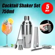 Cocktail Shaker Set Maker Mixer Martini Spirits Bar Strainer Bartender Kit 750ML