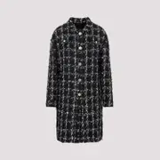 [Giambattista Valli] Giambattista Valli-Black And White Checked Bouclé Coat-Donna 40 IT