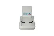 Dolphy Wall-Mounted Waterproof Baby Change Station - Grey HDPE, Foldable with Safety Belt & Storage Hooks