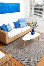 Habitate Iris Royal Blue Jute Rug