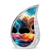 Vibrant Fluidity Small Urn For Ashes - Urn For Ashes Adult Male - Urn For Ashes