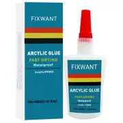 Transparent Strong Instant Acrylic Glue PMMA Adhesive Fast Drying Glue 30ML/1...